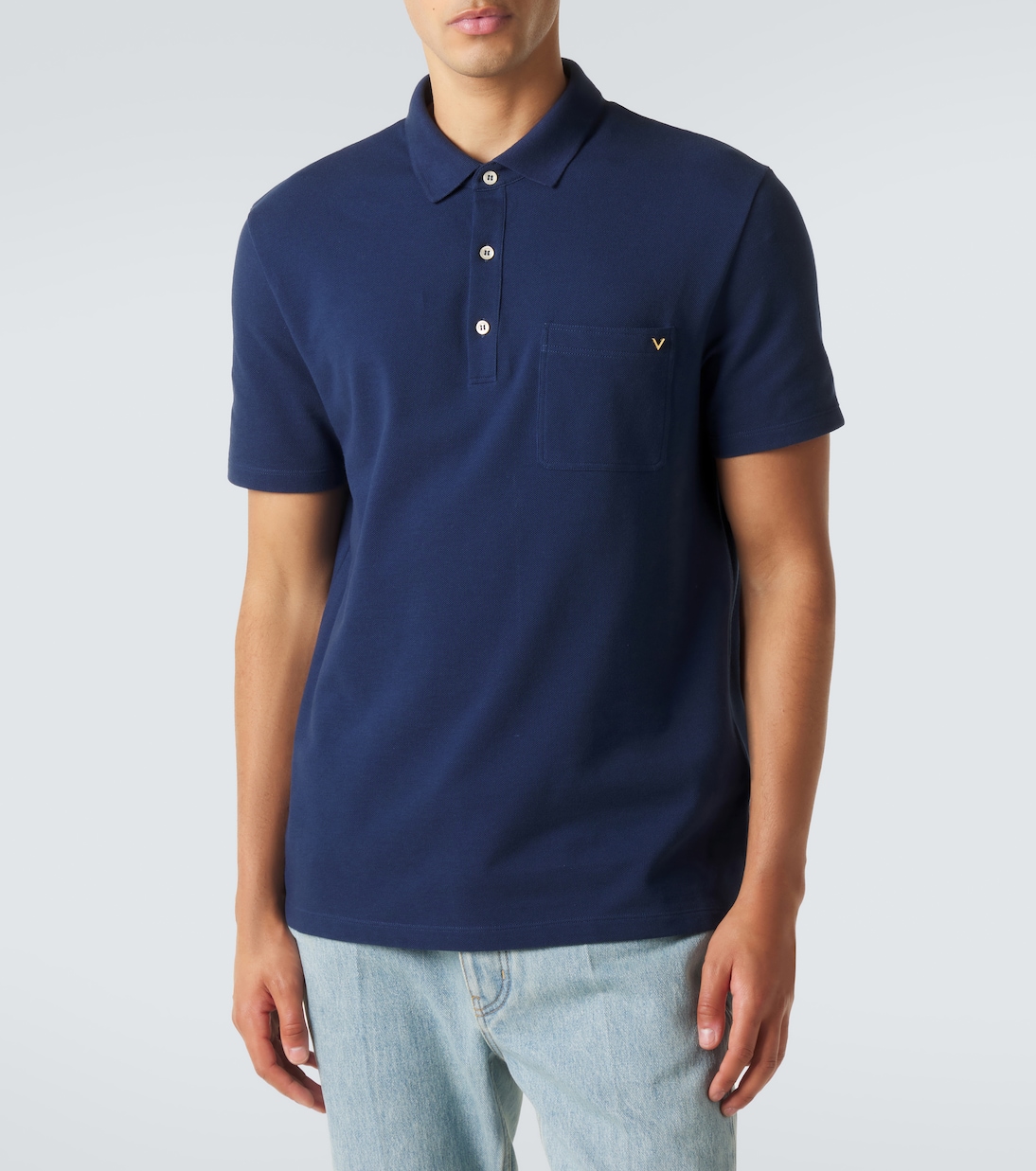 VGold cotton piqué polo shirt | Valentino