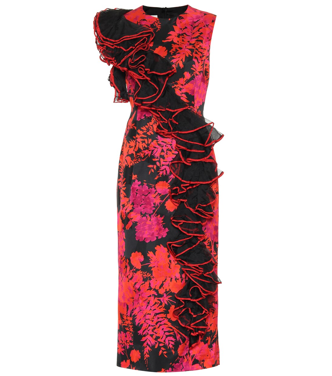 Robe midi en jacquard de coton mélangé | Dries Van Noten