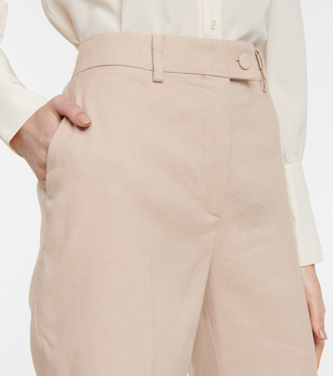 Pantalon droit Kiko en lin mélangé | Altuzarra