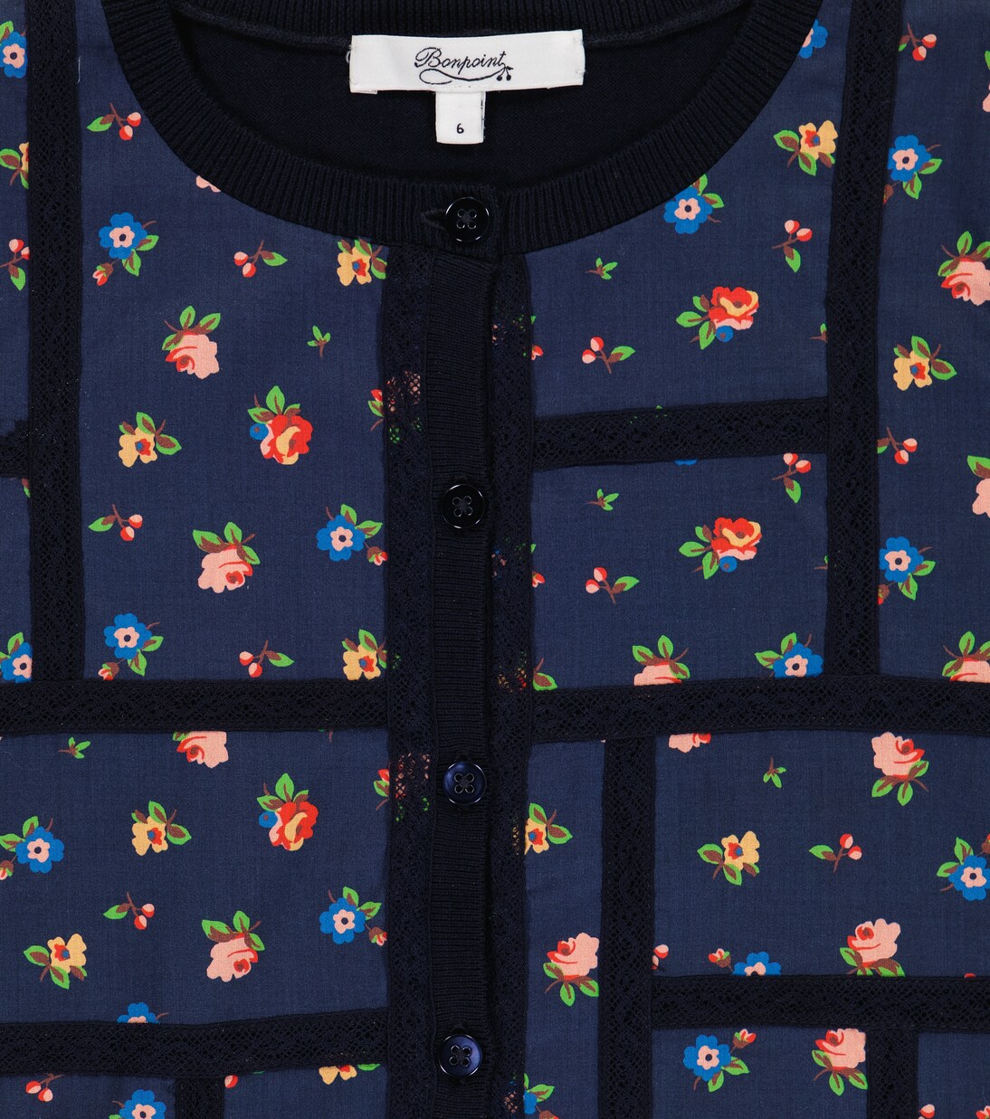 Liberty-print floral cotton cardigan | Bonpoint