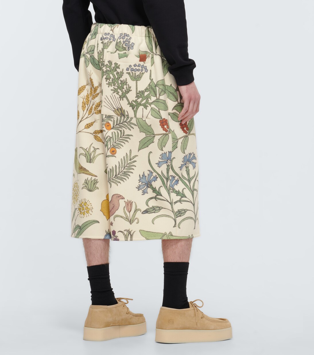 Floral printed drawstring shorts | Loewe