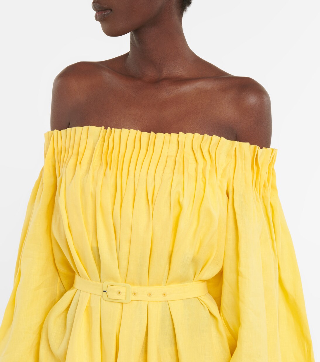 Robe longue Martha en lin à encolure bardot | Gabriela Hearst