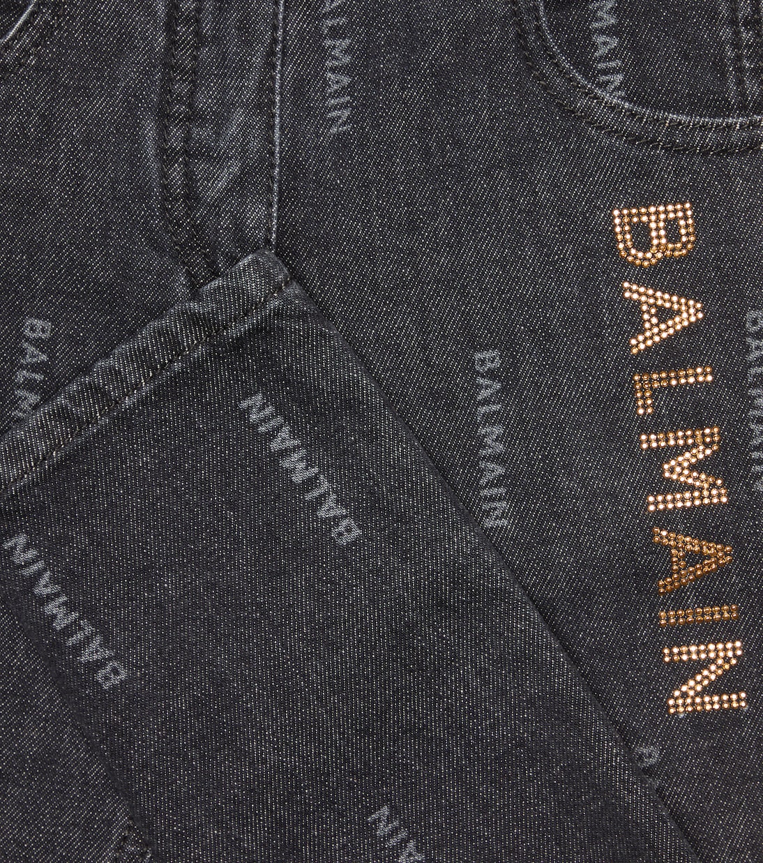 Logo embellished jeans | Balmain Kids