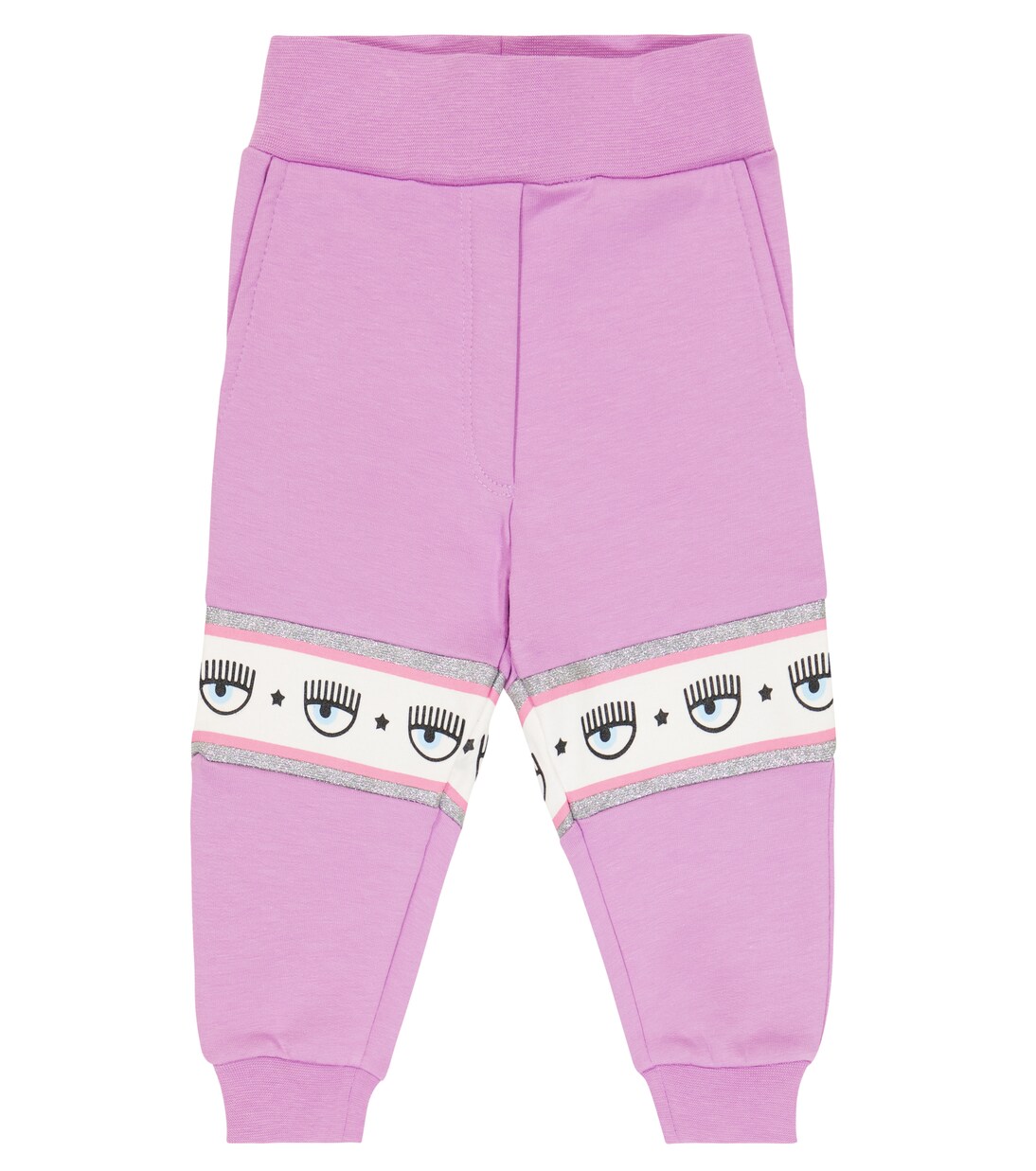 x Chiara Ferragni baby eye-motif jersey sweatpants | Monnalisa