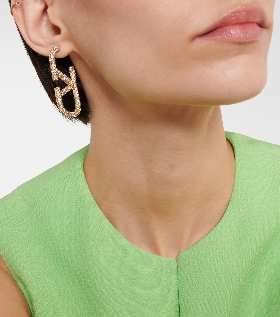 VLogo crystal-embellished earrings | Valentino