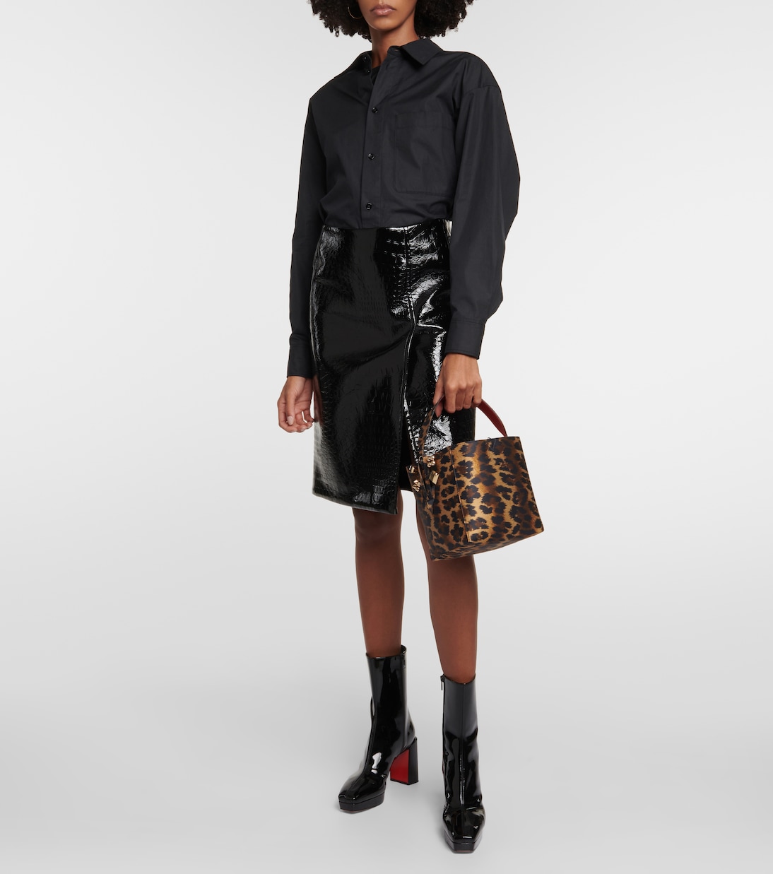 Secchiello Cabachic Mini in raso | Christian Louboutin