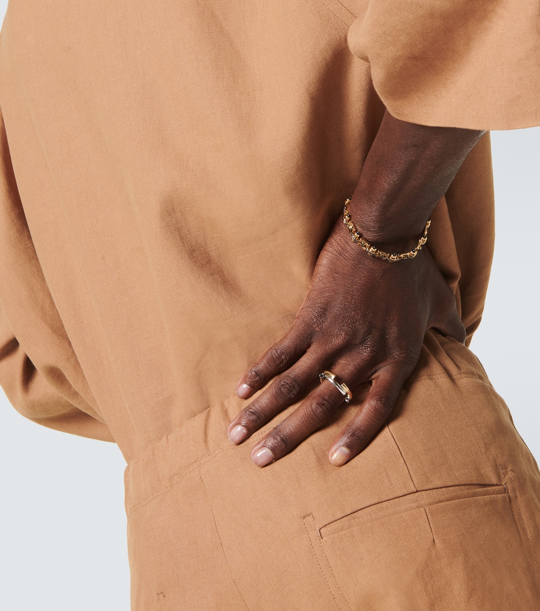 Celeste 14kt gold link bracelet with diamonds and onyx | Rainbow K