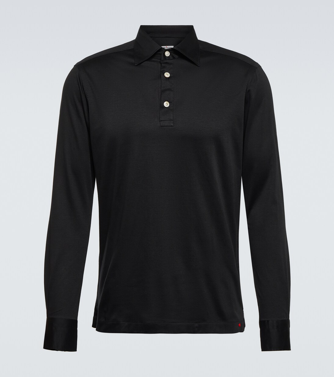 Cotton poplin polo top | Kiton