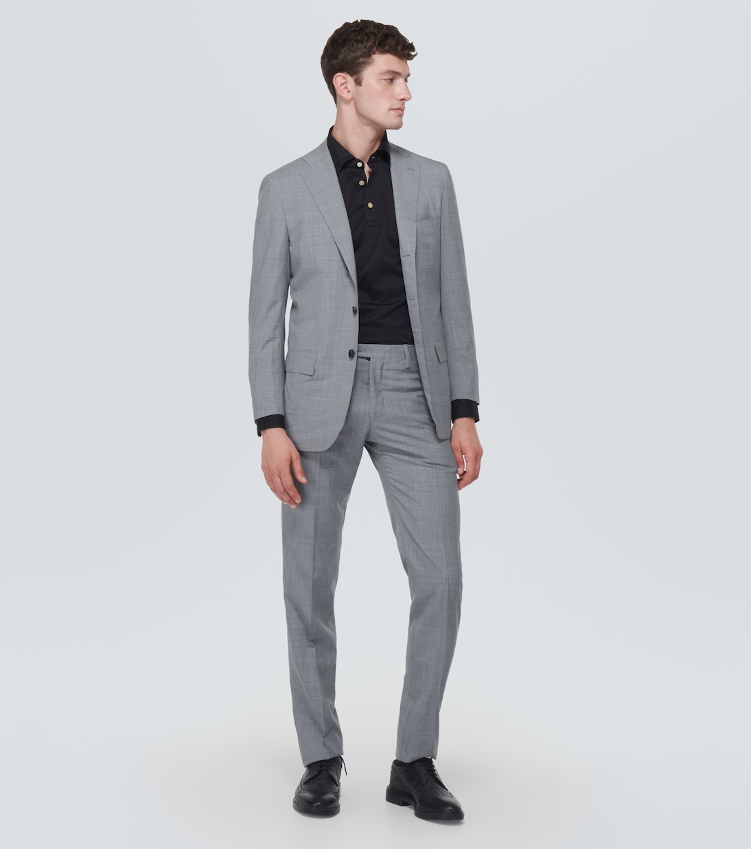 Cotton poplin polo top | Kiton