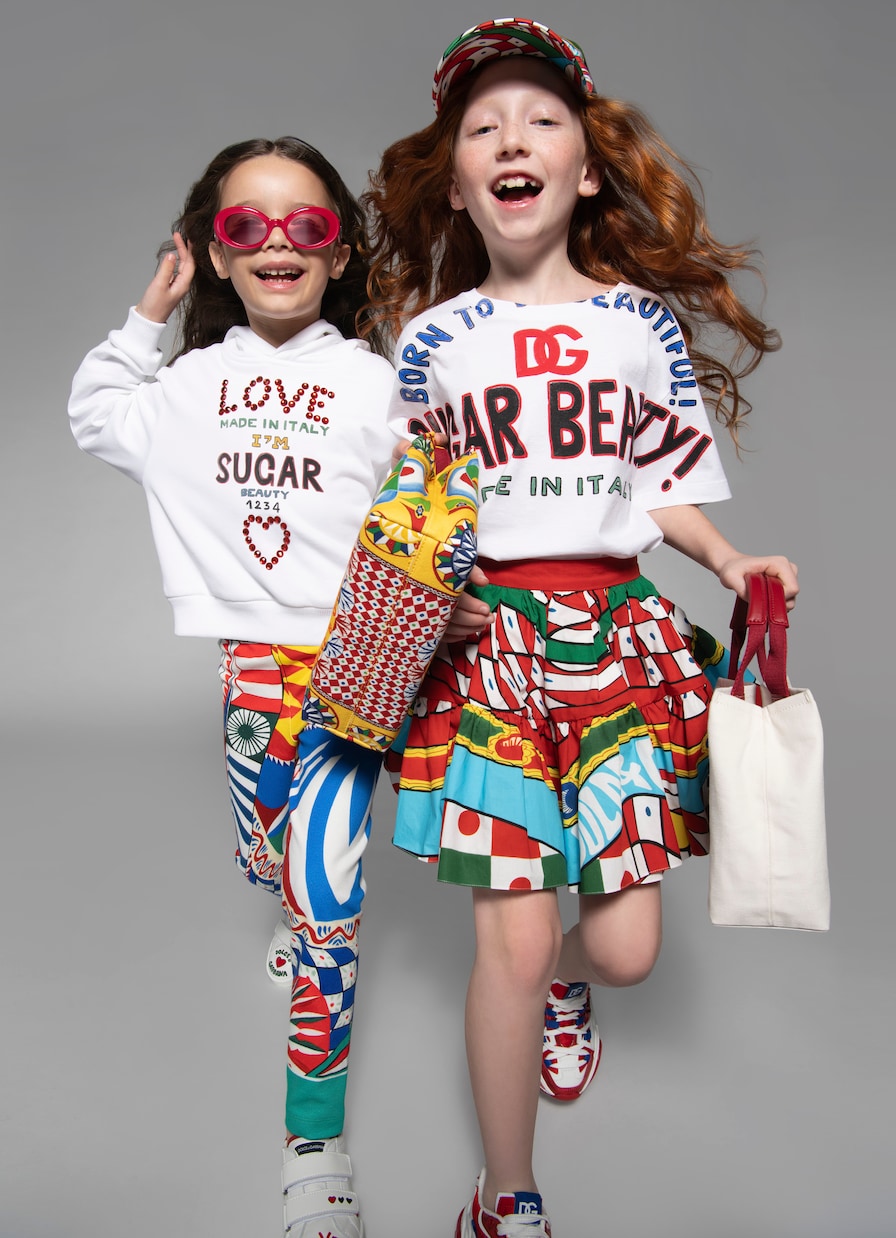 Embellished cotton hoodie | Dolce&Gabbana Kids