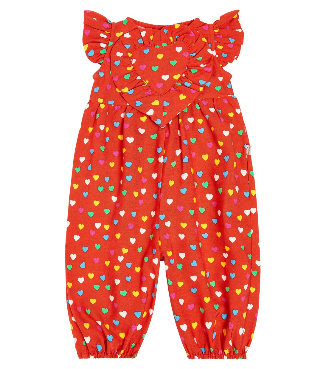 Baby bib-front printed playsuit | Stella McCartney Kids