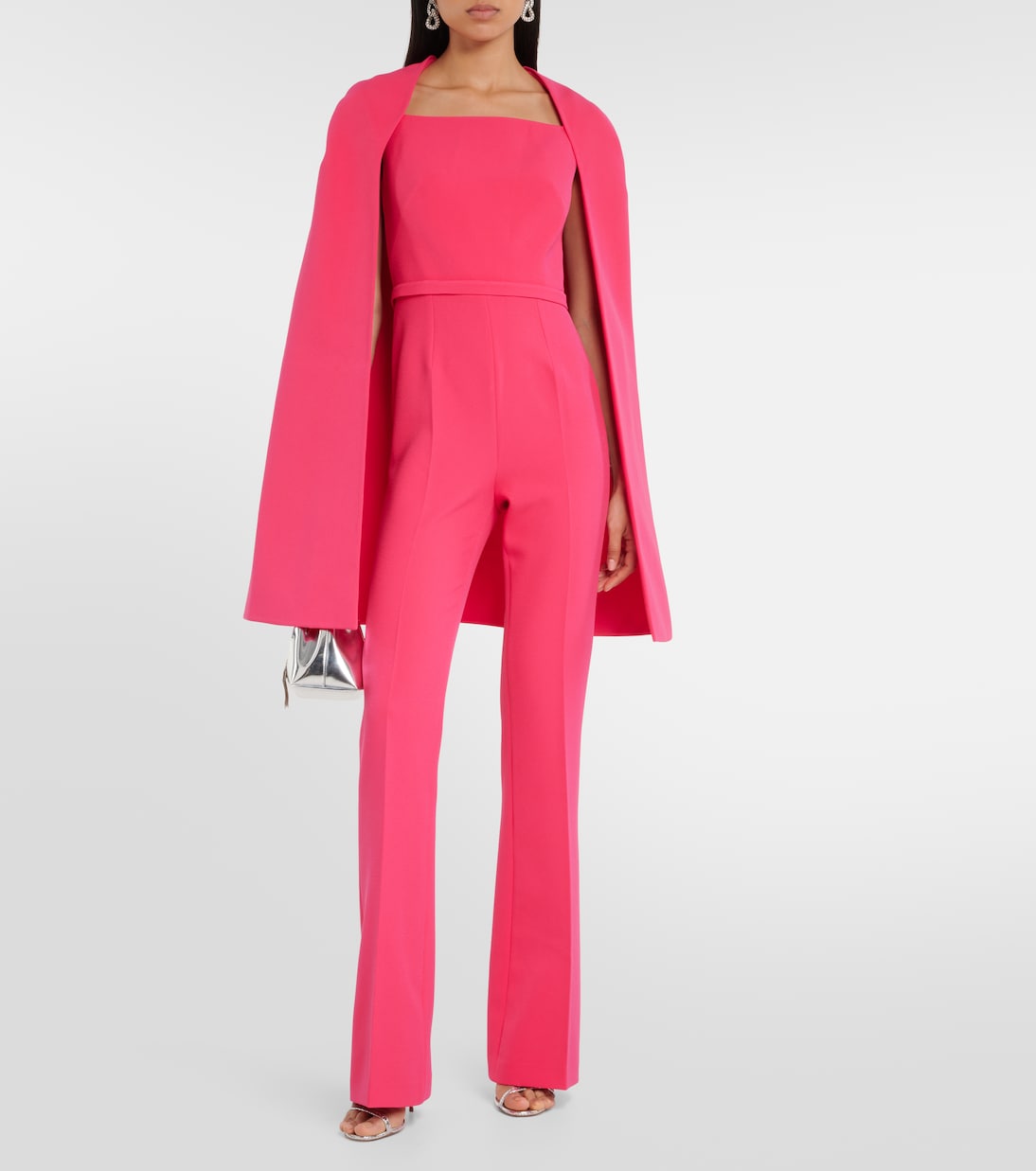 Cinzia垂褶绉纱连身裤 | Safiyaa