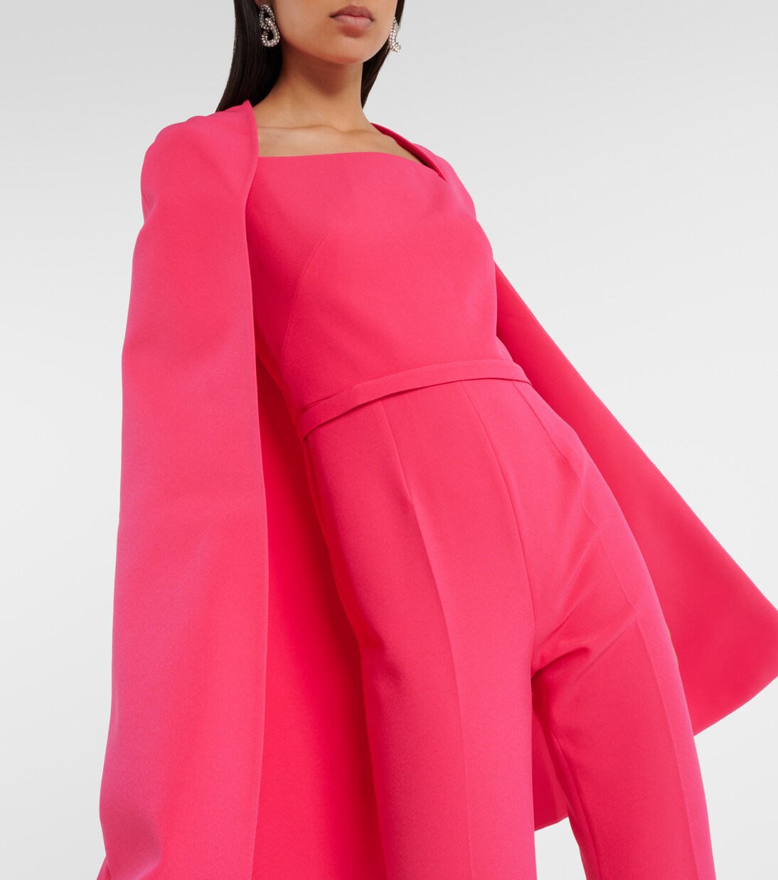 Cinzia垂褶绉纱连身裤 | Safiyaa