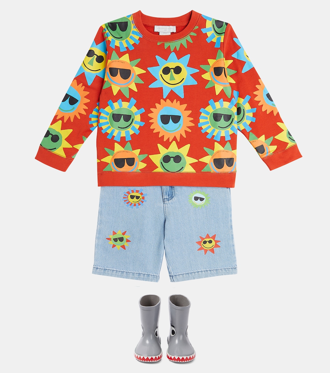 Printed cotton jersey sweatshirt | Stella McCartney Kids