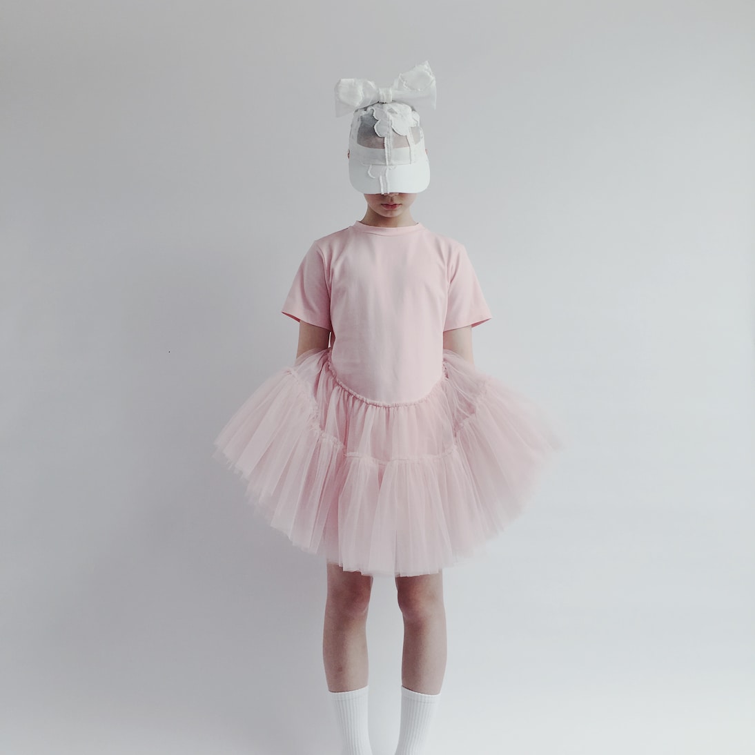 Robe en coton mélangé et tulle | Caroline Bosmans