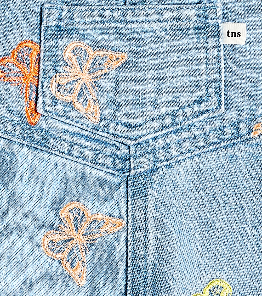 Baby Burbank embroidered denim playsuit | The New Society