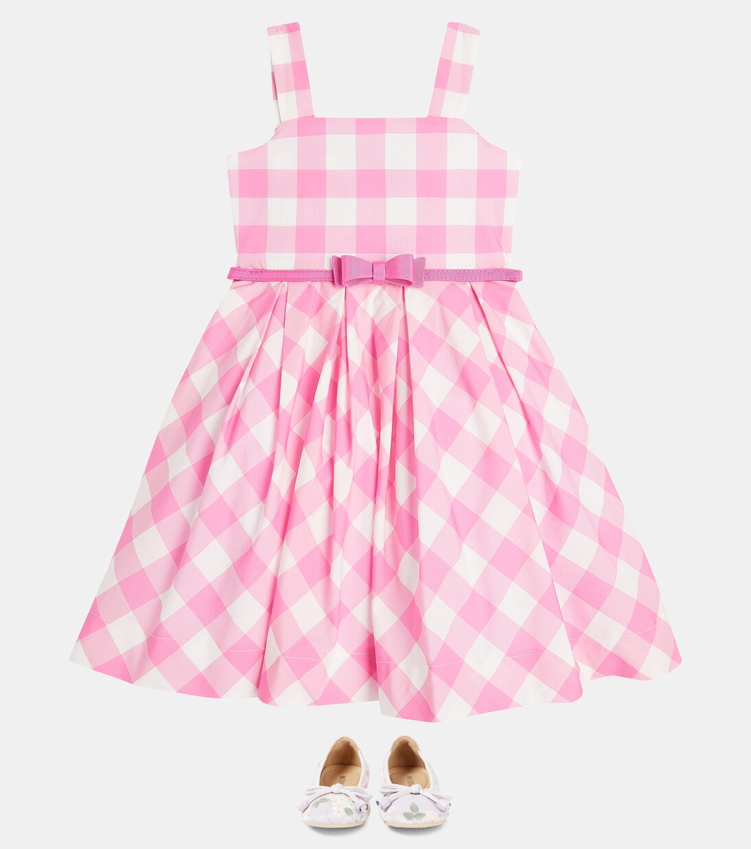 Floral faux leather ballet flats | Monnalisa