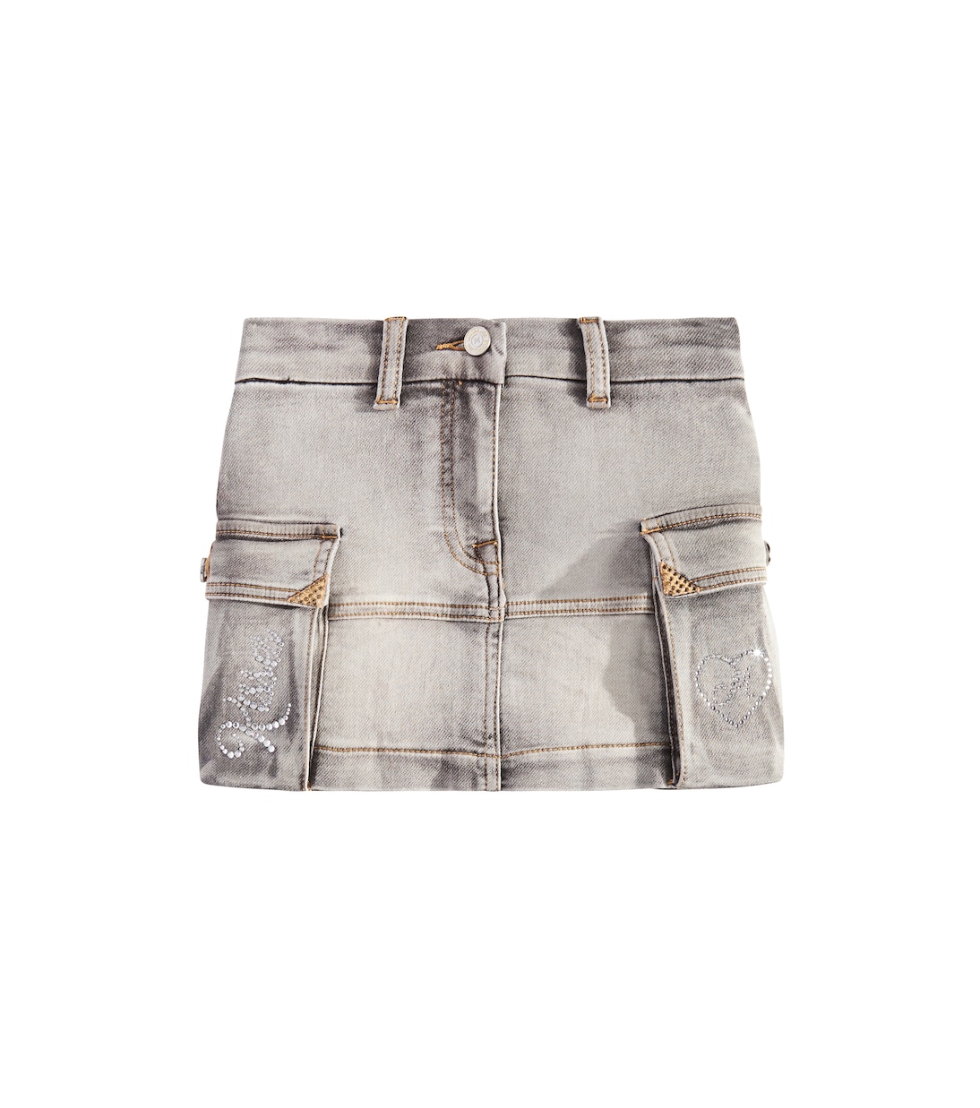 Jupe cargo Mini Gonna en jean | Monnalisa