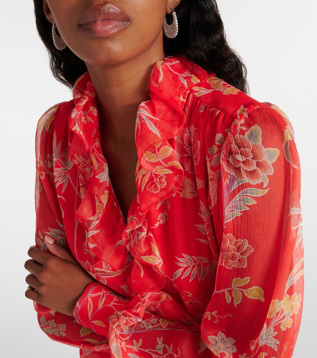 Blouse en soie à fleurs | Etro