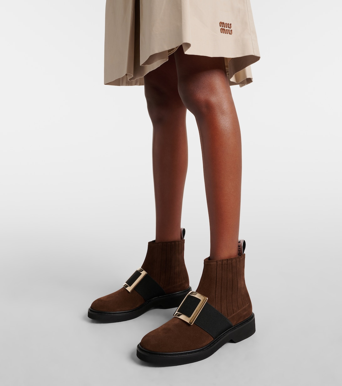 Chelsea Boots Viv' Rangers aus Veloursleder | Roger Vivier