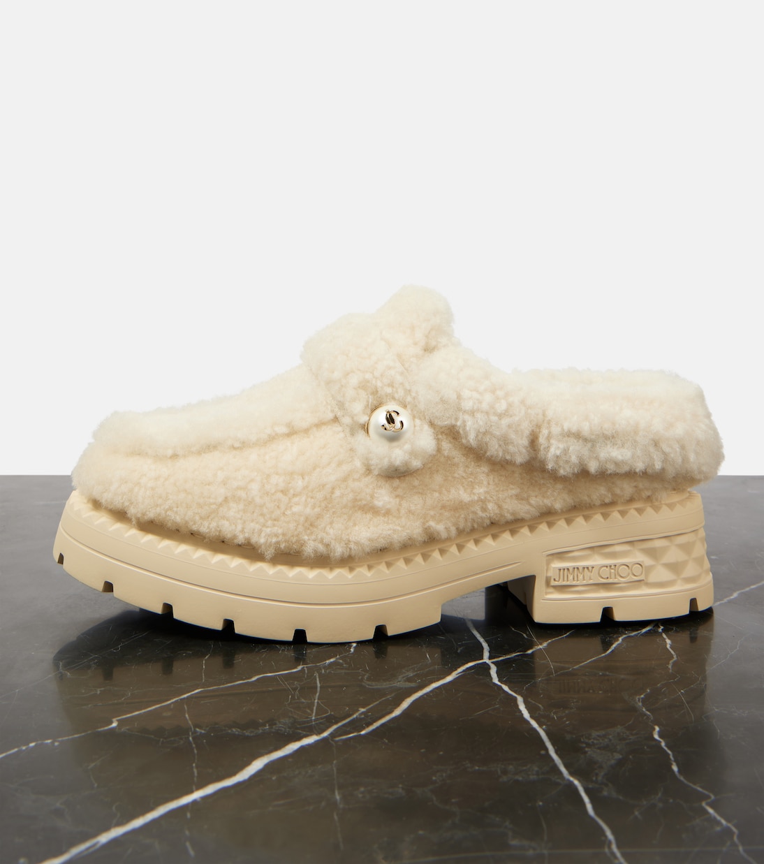 Mules Shea in shearling | Jimmy Choo