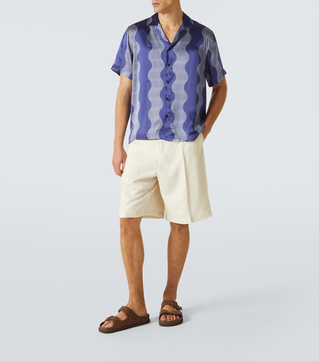 Chemise Roberto imprimée en soie | Frescobol Carioca