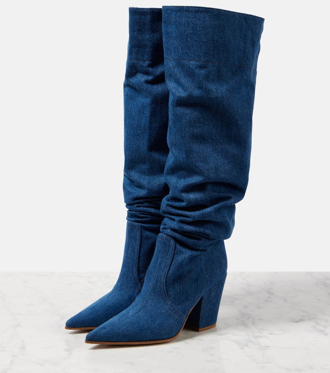 Overknee-Stiefel Keinna 85 aus Denim | Gianvito Rossi