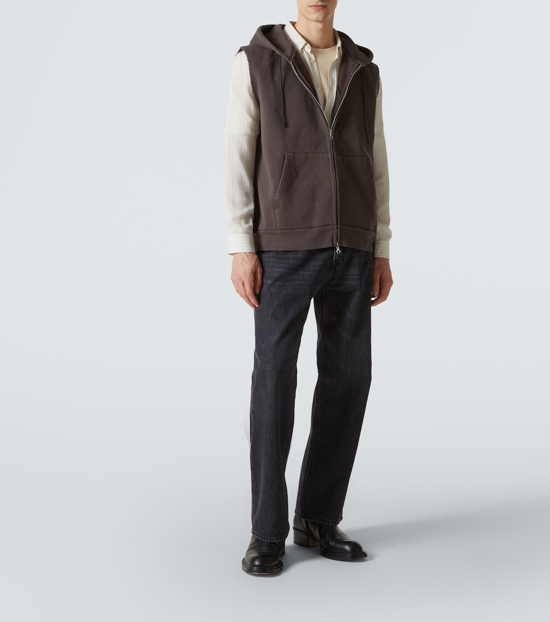 Motor cotton jersey zip-up vest | Our Legacy