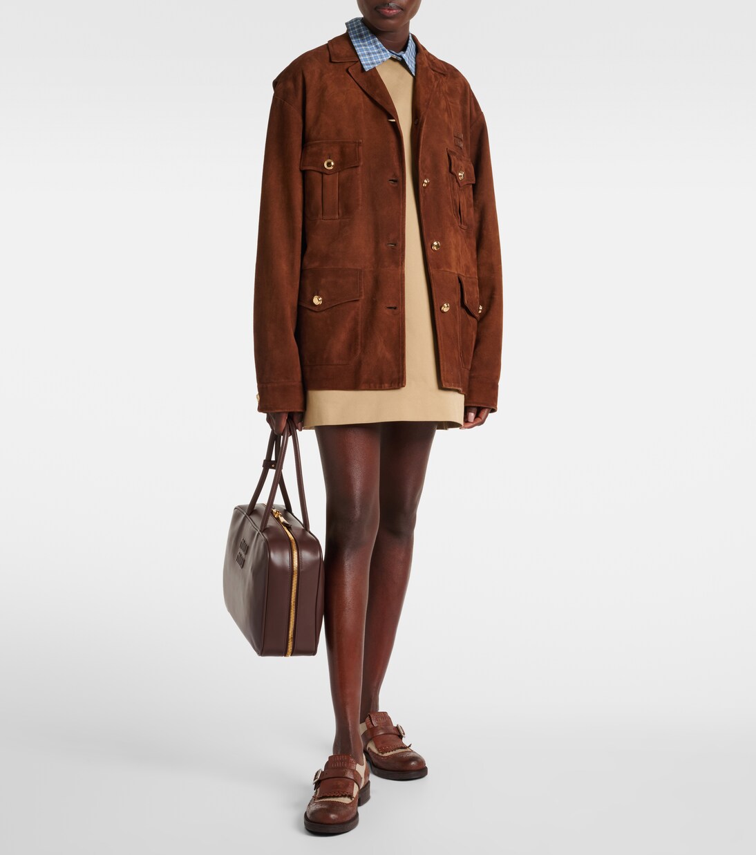 Jacke aus Veloursleder | Miu Miu