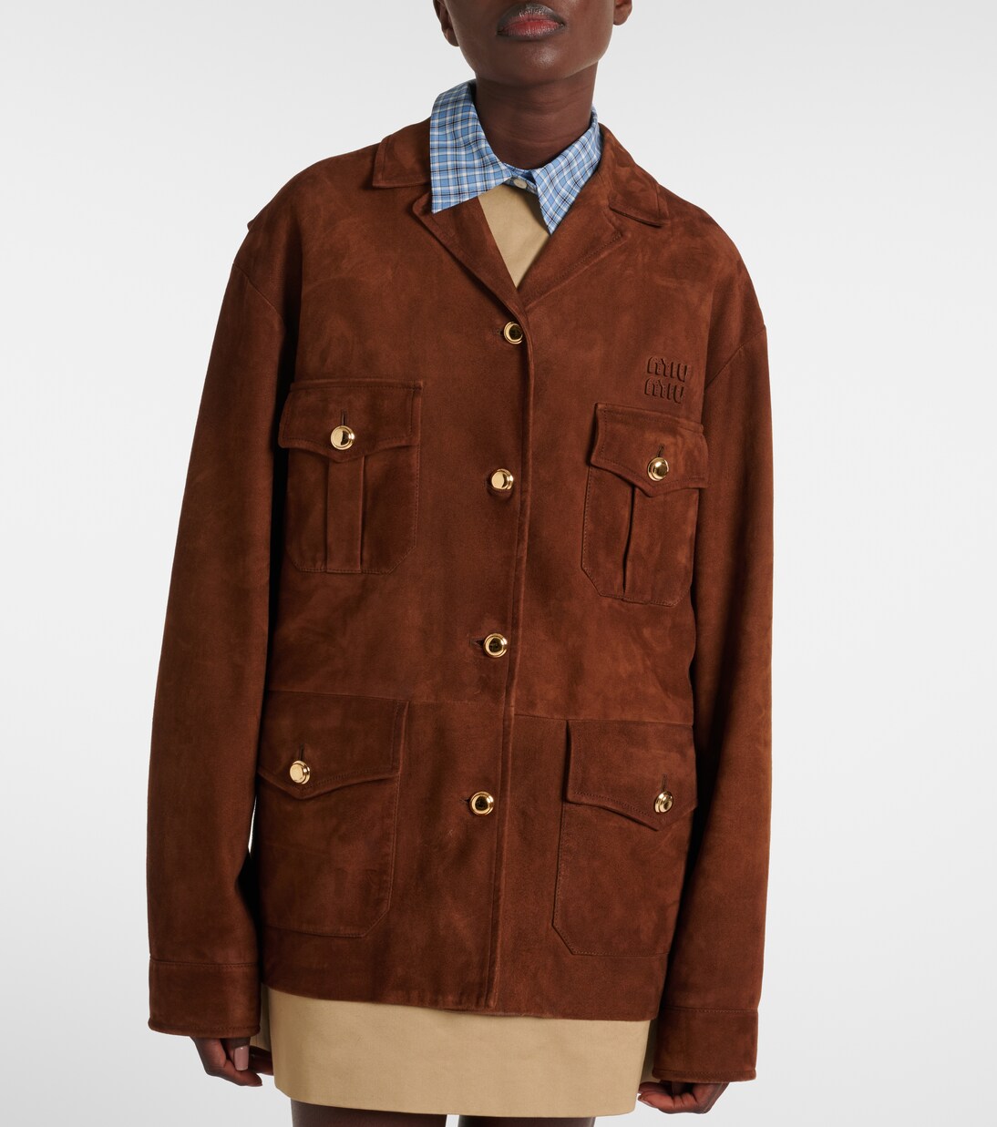 Jacke aus Veloursleder | Miu Miu