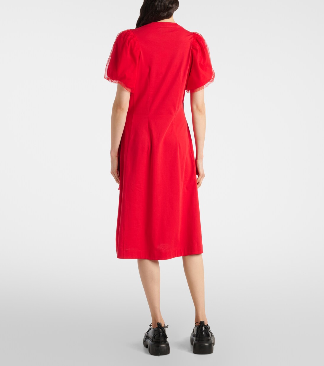 Robe midi en coton et tulle | Simone Rocha