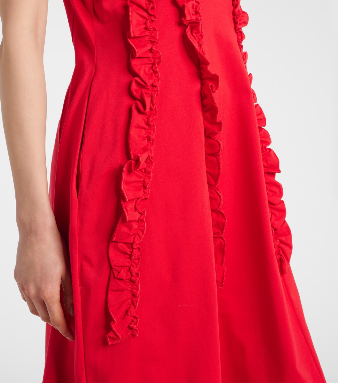 Robe midi en coton et tulle | Simone Rocha