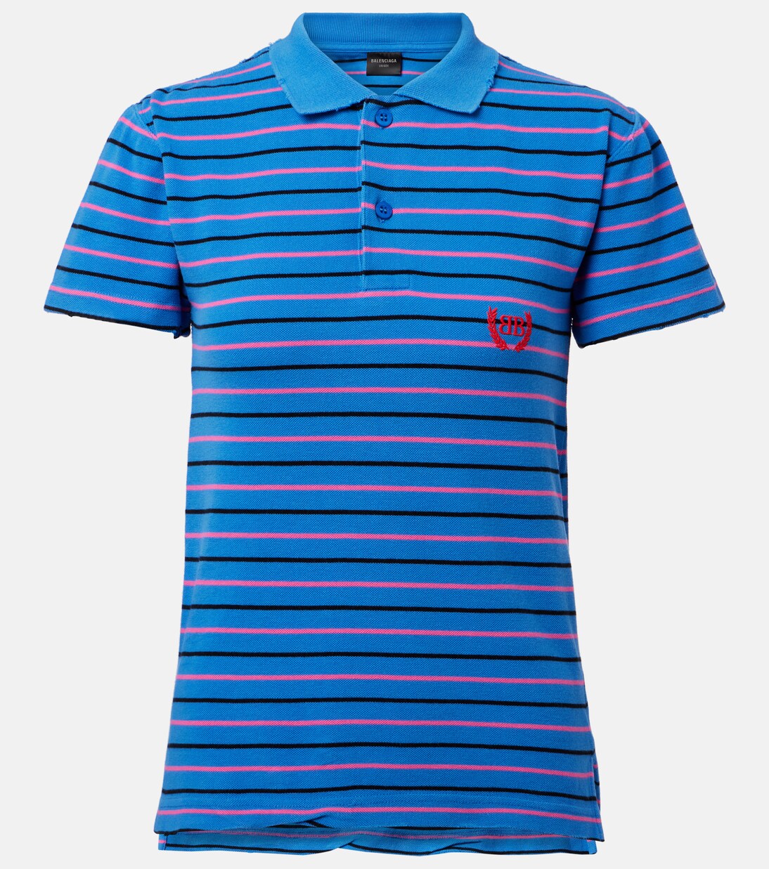 Striped cotton polo shirt | Balenciaga