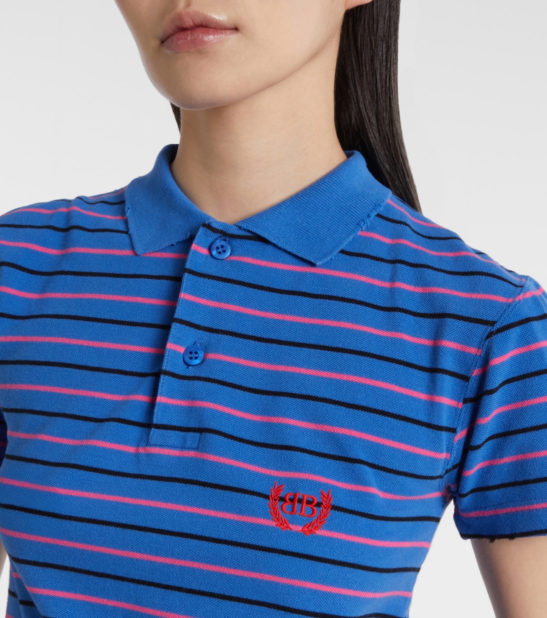 Striped cotton polo shirt | Balenciaga