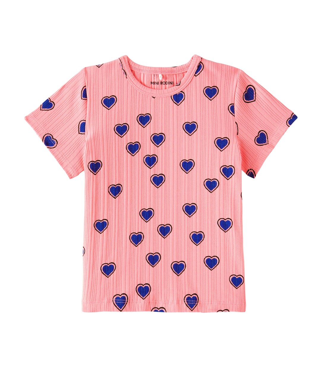 T-shirt Outline Hearts in misto cotone | Mini Rodini