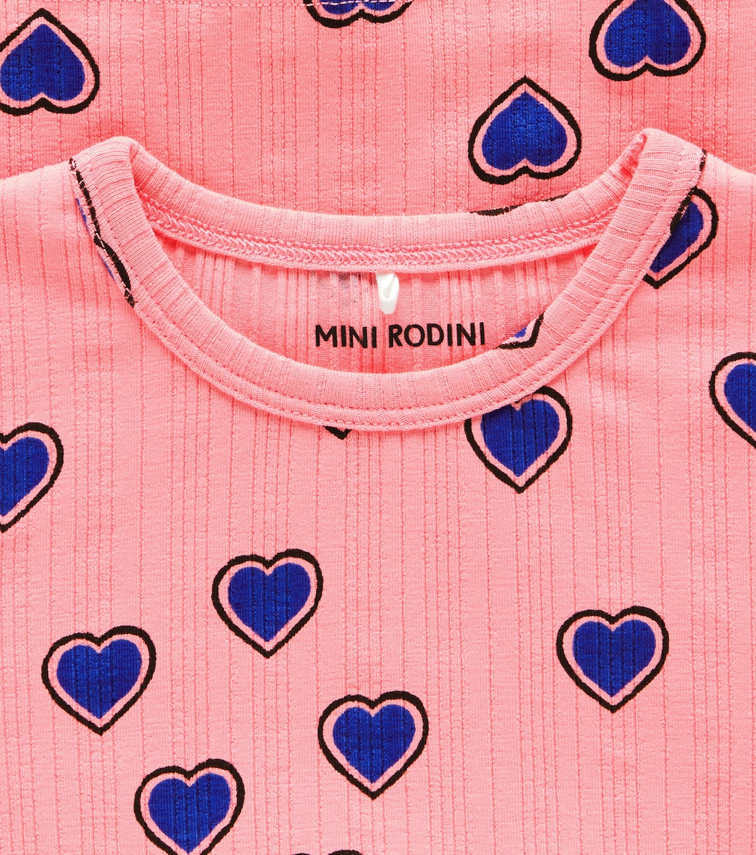 T-shirt Outline Hearts in misto cotone | Mini Rodini