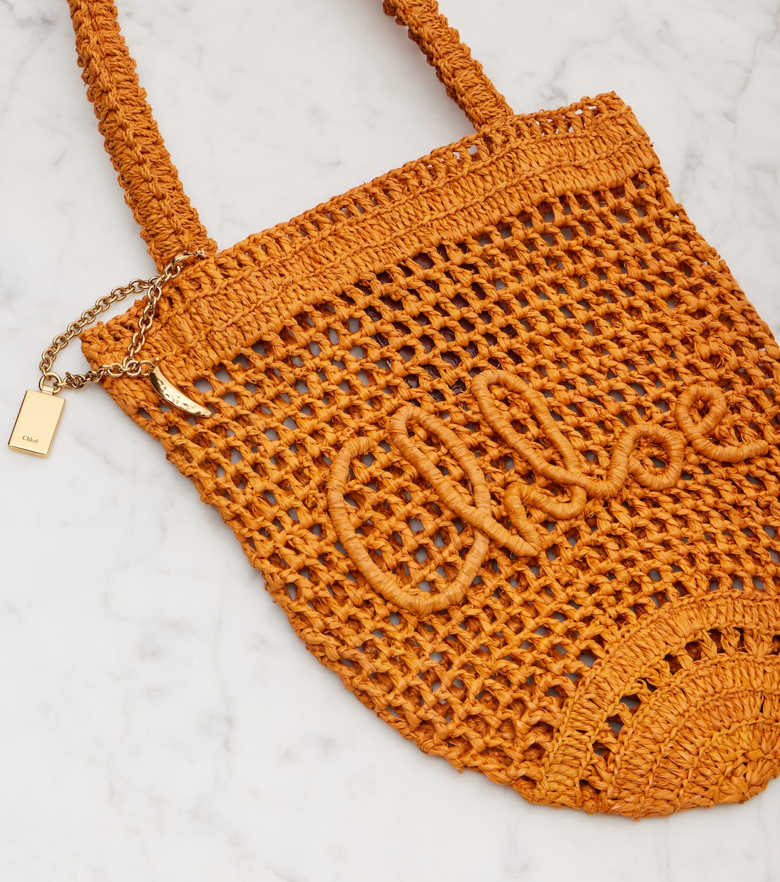Summer Banana Small raffia shopper | Chloé