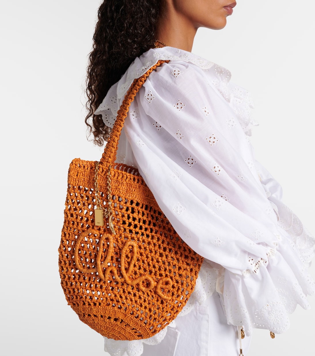 Summer Banana Small raffia shopper | Chloé