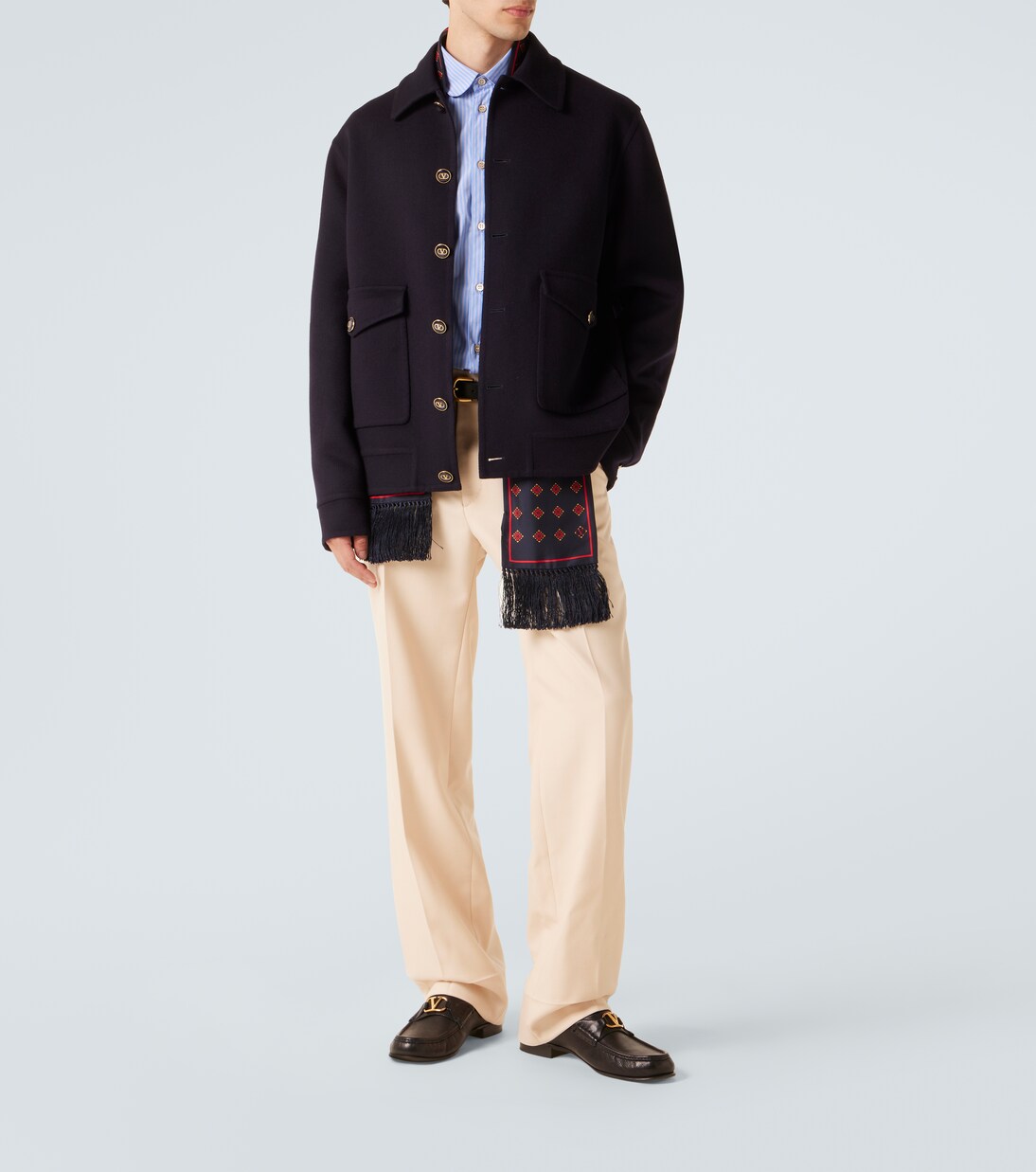 Camicia in cotone a righe | Valentino