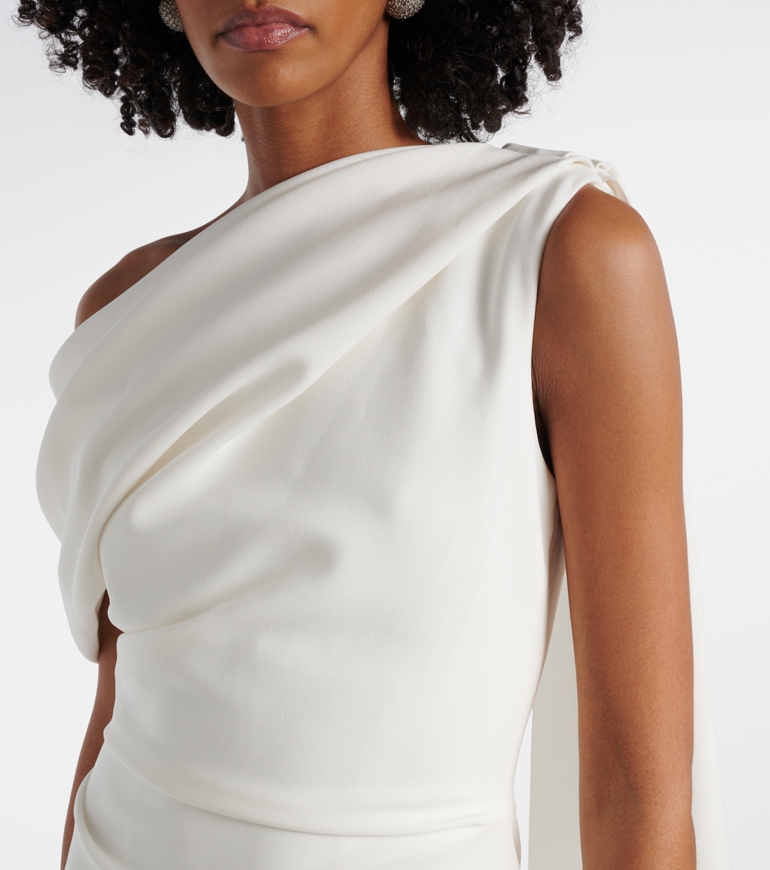 Bridal Maite 2 caped one-shoulder gown | Roksanda