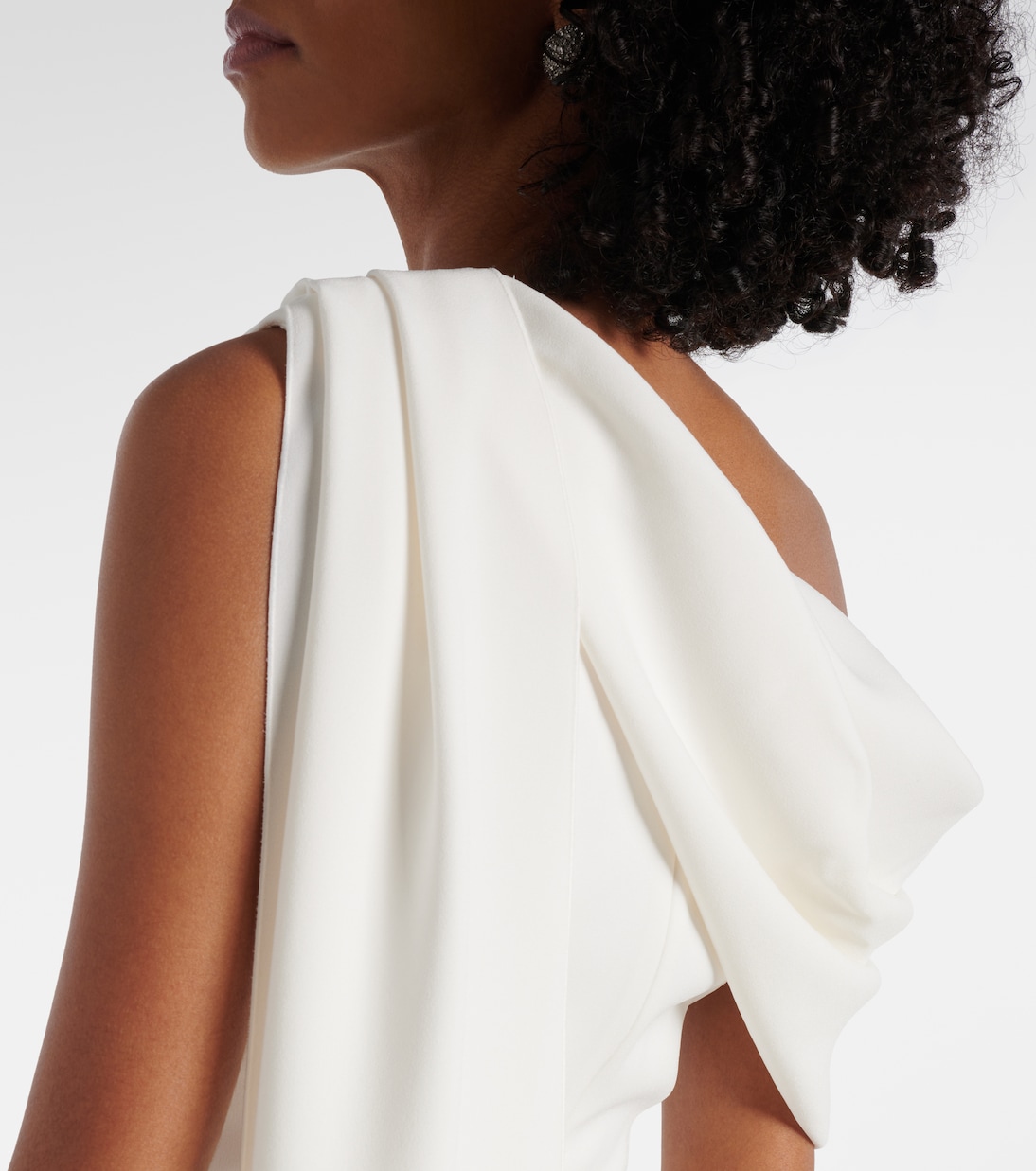 Bridal Maite 2 caped one-shoulder gown | Roksanda