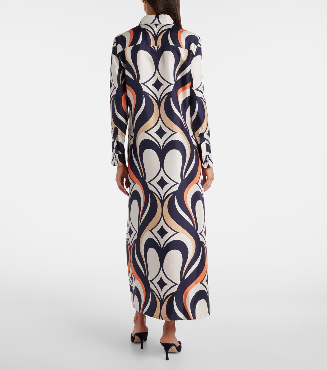 Chemise Swing printed silk shirt dress | La DoubleJ