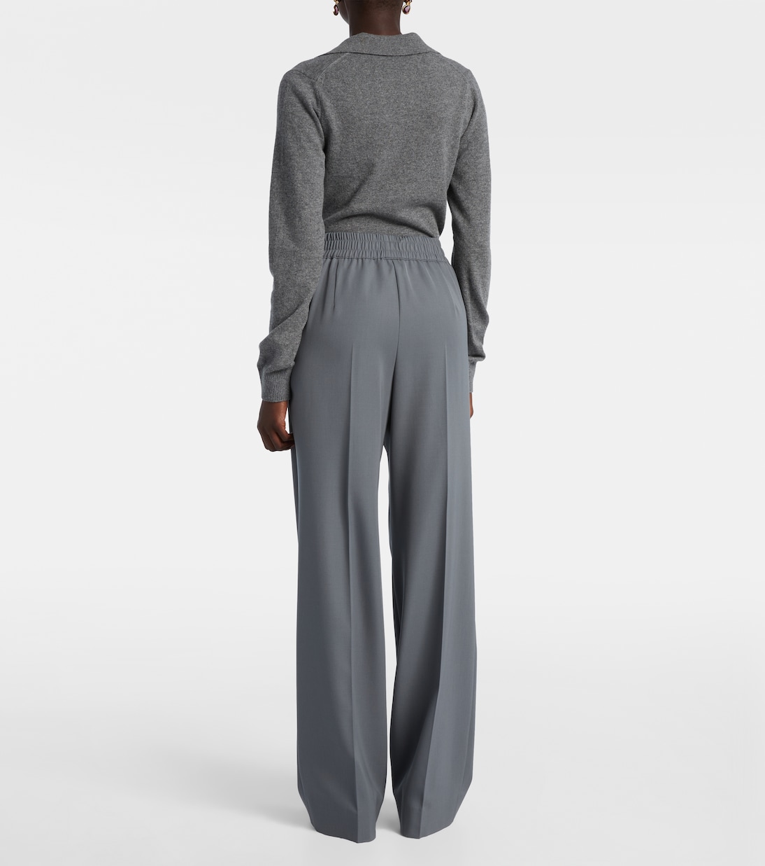 Pantalones rectos de gabardina de lana virgen | Dolce&Gabbana