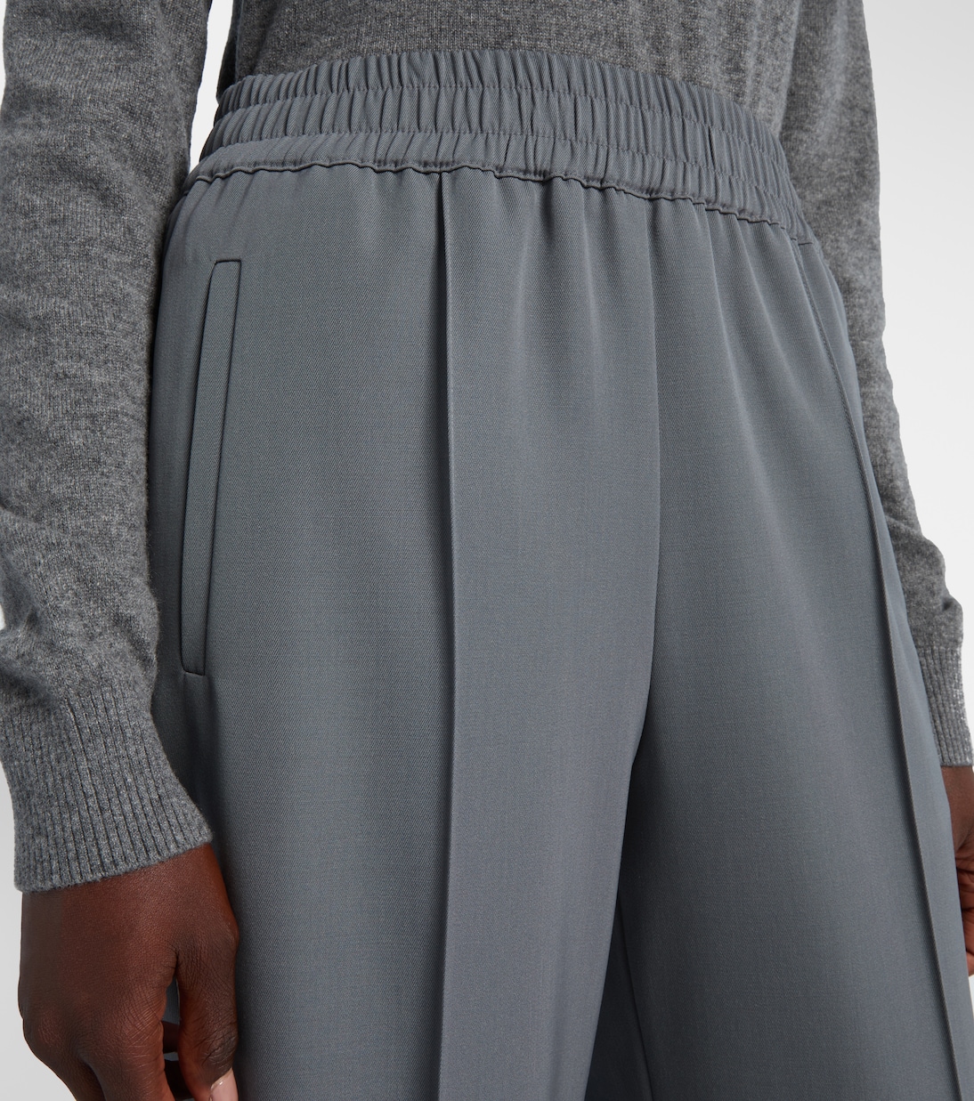 Pantalones rectos de gabardina de lana virgen | Dolce&Gabbana