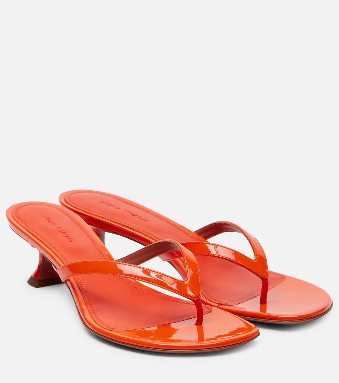 Juliette 45 patent leather thong sandals | Amina Muaddi