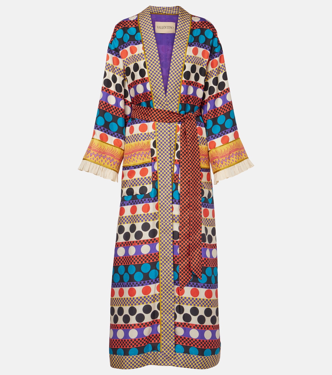 Polka-dot silk beach cover-up | Valentino