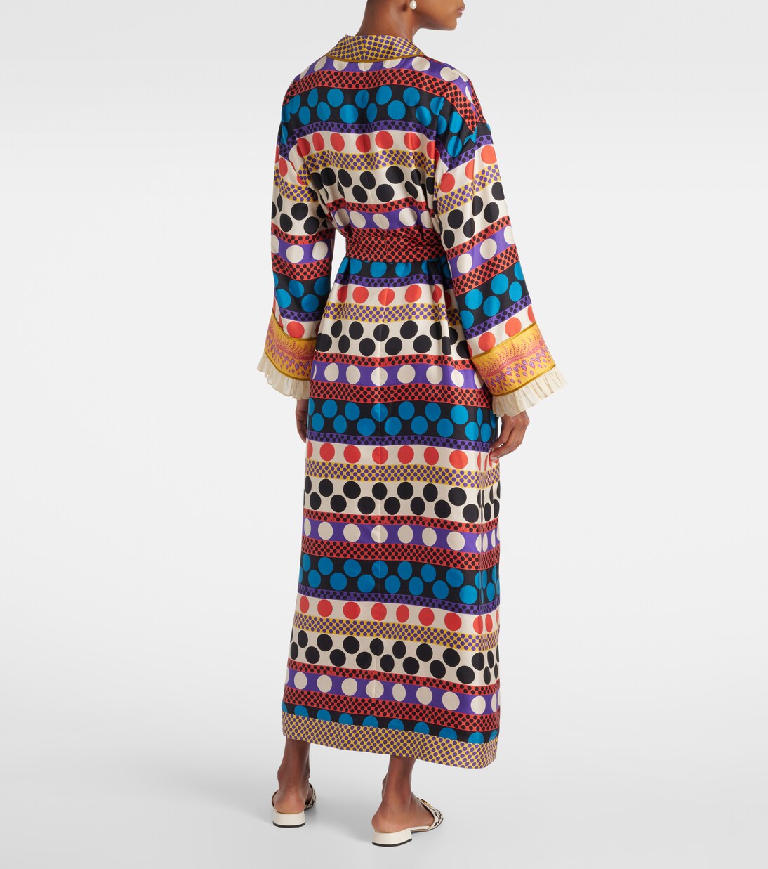 Polka-dot silk beach cover-up | Valentino