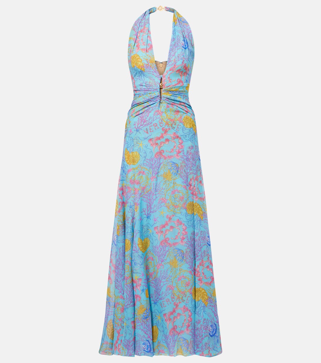 Printed halterneck gown | Versace