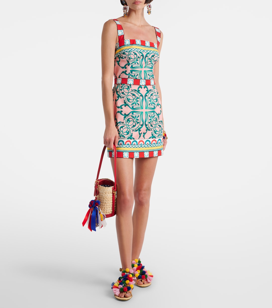 Taormina Carla Medium raffia bucket bag | Dolce&Gabbana