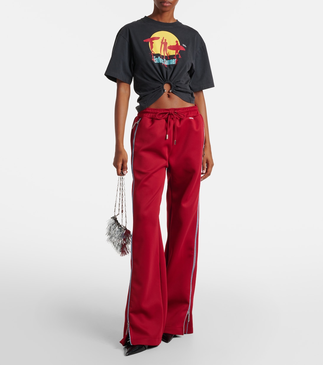 Zip-up jersey track pants | Rabanne